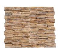 Panneaux de revêtement mural - vidaXL - Bois de teck - 10 pcs - 1,01 m² - Intérieur