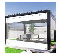 Panneaux de rideaux d'extérieur transparents personnalisables avec porte à fermeture éclair pour pergola, terrasse, tonnelle, serre, bâches résistantes aux intempéries