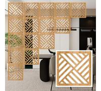 Panneaux de séparation de plafond suspendus, cloisons de confidentialité en bois et plastique, paravent décoratif ajouré, ensemble de 17 pièces de décoration naturelle pour la maison, le bur