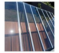 Panneaux de Serre en Polycarbonate Remplacer la Couverture Panneaux Toit Pergola Anti UV Anti Pluie pour Bricoler Remplacement Vitres(1.5x3m/4.92x9.84ft)