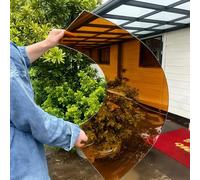 Panneaux de serre en polycarbonate transparent de 1 mm - Panneaux de toiture en plastique à haute transparence, traités anti-UV pour couvertures de serres, solariums(Brown,6 x 23ft)