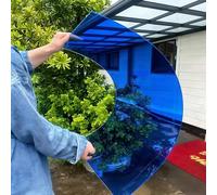 Panneaux de serre en polycarbonate transparent de 1 mm - Panneaux de toiture en plastique à haute transparence, traités anti-UV pour couvertures de serres, solariums(Blue,2.62 x 13.1ft)