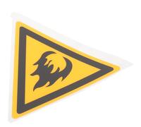 Panneaux de Signalisation Inflammables Autocollants PET Jaune pour | Usage en Lieux Publics et Usines, Étiquette D'avertissement, Installation Facile, Prévention Incendie