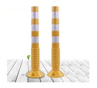 Panneaux de signalisation, Poteau réfléchissant de délinéateur de bornes de stationnement avec des boulons Multicolores Paquet de 2 Paquet de 4(Yellow and White,2 Pack)
