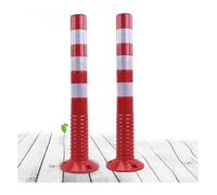 Panneaux de signalisation, Poteau réfléchissant de délinéateur de bornes de stationnement avec des boulons Multicolores Paquet de 2 Paquet de 4(Red and White,2 Pack)