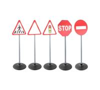 Panneaux de signalisation pour enfants, 6 panneaux, 3 supports, destinés à une aire de circulation, 72 cm, multicolore, jeu également éducatif avec lumières et sons pour apprendre la sécurité routière