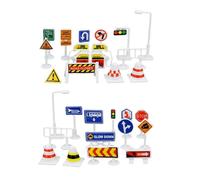 Panneaux de signalisation pour , ensemble de 28 pièces - PP portable, scène de stationnement urbain, jeu éducatif et interactif de voyage, motricité créative, décoration de fête festive | pour