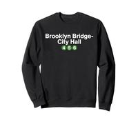 Panneaux de Station de métro New York Brooklyn Bridge, Trains NYC Sweatshirt