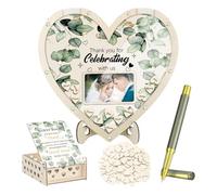 Panneaux de table décoratifs, panneau de signature de mariage | Livre d'or alternatif romantique en forme de cœur - Fourniture de réutilisables, décoration intérieure pour la maison