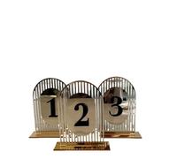 Panneaux de table Numéros Wedding Gold Arch Table Numbers Modern Party Event Decor Unique Acrylic 3D Mirror Signs(Color 2,Table 1-30)