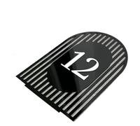 Panneaux de table Numéros Wedding Gold Arch Table Numbers Modern Party Event Decor Unique Acrylic 3D Mirror Signs(Color 6,Table 1-30)