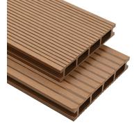 Panneaux de Terrasse WPC avec Accessoires 15 m² 4 m Marron Patio Balcon vidaXL
