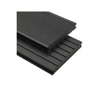 vidaXL Panneaux de terrasse solides et accessoires WPC 20 m² 4 m Noir