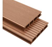 Panneaux de Terrasse WPC avec Accessoires 15 m² 4 m Marron Patio Balcon vidaXL