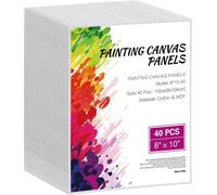 Panneaux de toile - 40 pcs. 203x254mm - Blanc, pour la peinture à l'huile - Toiles d'artistes - Toiles à peindre pour les artistes