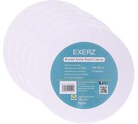 Panneaux De Toile Lot De 6/ Rond/30cm Diamètre/Cartons Entoilés/Tableaux En Toile À Peindre/ 280gsm/100% Coton Pré-Étiré/Vierge/Triple Apprêt/Sans Acide/Grain Moyen/0,3 Cm D'épaisseur