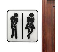 Panneaux de toilette, panneau de toilette amusant,Signe de décoration murale de toilette de salle de bain créative | Panneau décoratif de ferme, enseignes en acrylique pour salle de bain d'affaires