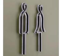 Panneaux de toilettes, 2 pièces en acier inoxydable, support mural, for les entreprises, Service de toilettes publiques