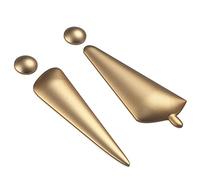 Panneaux de toilettes for hommes et femmes, panneaux en aluminium brossé, panneau/plaque tridimensionnel for porte de toilettes, for bureau et restaurant(Gold)