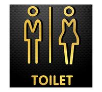 panneaux de toilettes, Panneaux de toilettes for hommes et femmes, panneaux en acrylique, décoration porte salle bain, icônes 3D relief, for bureaux, entreprises restaurants(B)