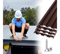 Panneaux de toit en aluminium avec vis, résistants au vent et ignifuges pour toiture extérieure, design ondulé pour une performance durable