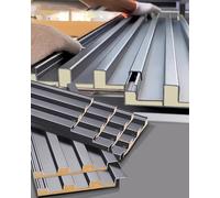 Panneaux de toit isolés en aluminium - Toiture de pergola ondulée, kit de toit en métal coupe-vent et imperméable pour maisons mobiles et balcons