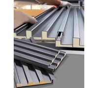 Panneaux de toit isolés en aluminium - Toiture de pergola ondulée, kit de toit en métal coupe-vent et imperméable pour maisons mobiles et balcons