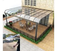 Panneaux de toit robustes en polycarbonate pour terrasse Protection UV Serre extérieure Facile à couper Couverture imperméable Idéal pour les terrasses et les espaces extérieurs