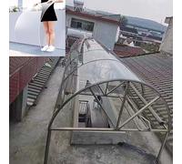 Panneaux de toit transparents en polycarbonate de 2 mm avec protection UV pour auvent extérieur, serre, imperméable et protection solaire, taille personnalisable (1,22 x 8 m)