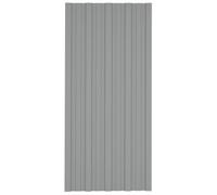 Panneaux de toiture 12 pcs Acier galvanisé Gris 100x45 cm,Matériaux de Construction,Toitures-317213