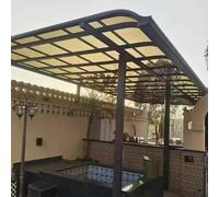 Panneaux de toiture en polycarbonate de 2 mm d'épaisseur, faciles à découper, idéal pour les terrasses et les cloisons, couleur marron, 100 x 300 cm et solution extérieure polyvalente