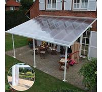 Panneaux de toiture en polycarbonate transparent - 2 mm d'épaisseur - Protection UV pour serre résistante aux chocs et à la pluie - Pour abris de voiture, auvents, stades, abris de bus (0,6 x 6 m)