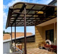 Panneaux de toiture en polycarbonate transparent, solides, durables et résistants aux intempéries pour toits, abris auto, auvents, vérandas, 1,6 x 4 m