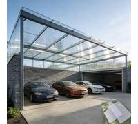 Panneaux De Toiture Transparent Résistance Aux Chocs, Panneaux en Polycarbonate De 3mm, Facile À Couper,Couverture De Toit Isolante Anti-Pluie(20 * 20cm/7.9 * 7.9in)