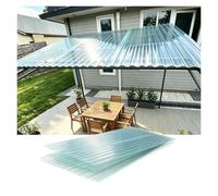 Panneaux de Toiture Transparente Feuille Polycarbonate en Fibre de Verre | Résistants à la Pluie et Au Vent pour Jardins, Vérandas, Pergolas et Terrasses(4.92x6.56ft/1.5x2m)