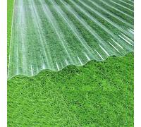 Panneaux de Toiture Transparente,Plaque Ondulées 1mm,Feuille de Toit Sunshine,Tôle de Revêtement Mural Silencieuses,Tôles Profilées Anti - UV,pour Serre,Abri de Voiture (0.9x1.3m/35x51in,1 Pcs)