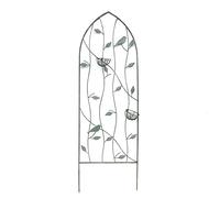 Panneaux de treillis de jardin vintage | Clôture de fleurs en fil de fer | 101 x 35 cm 120 x 39 cm 150 x 45 cm | Vert et blanc | Idéal pour les roses, vignes, plantes grimpantes et légumes