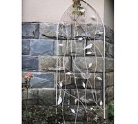 Panneaux de treillis de jardin vintage en fil de fer pour plantes grimpantes et légumes Vert et blanc Tailles : 101 x 35 cm 120 x 39 cm 150 x 45 cm Décoration extérieure durable
