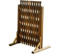 Panneaux de treillis jardin extensible, panneau clôture en bois support plante portail large blanc extensible robuste for plantes et fleurs d'extérieur(W250cm x H140cm)