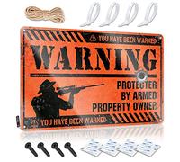 Panneaux décoratifs de bar d'avertissement protecteur par propriétaire de propriété armée, accessoires de bar, décorations de jardin pour homme (taille : 20 x 30 cm)