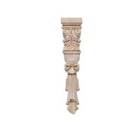 Panneaux décoratifs en bois sculpté Furniture Home Accessories Wood Carving Flower Decal Multiple Sizes(30x6cm)