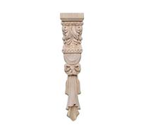 Panneaux décoratifs en bois sculpté Furniture Home Accessories Wood Carving Flower Decal Multiple Sizes(48x10cm)