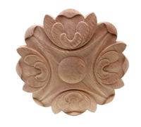 Panneaux décoratifs en bois sculpté Wooden Carving Flower Onlay Applique for Furniture Wall Cabinet Mirror Decor Multicolor(Color-c)