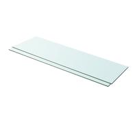 2x Panneaux d'Etagère Panneau de Rechange de Armoire Paroi à Lattes Salle d'Exposition Maison Magasin Durable Verre Transparent 100x30 cm
