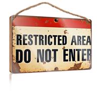 Panneaux d'hiver pour décoration d'intérieur Zone restreinte Do Not Enter Accessoires pour homme Grand panneau de maison (20 x 30 cm)