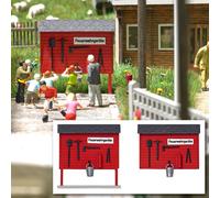 Panneaux d'urgence incendie en bois véritable - BUSCH 1176 - HO 1/87