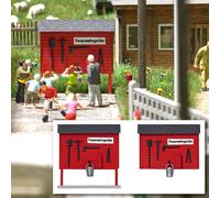 Panneaux d'urgence incendie en bois véritable - BUSCH 1176 - HO 1/87