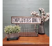 Panneaux en bois pour employé pour le commerce, la vente au détail, le restaurant, le café ou le café Signage Panneau décoratif en bois 15,2 x 40,6 cm