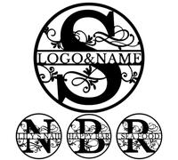 Panneaux en métal personnalisés, monogramme avec lettre séparée, panneau de nom de famille personnalisé pour décorer l'extérieur et l'intérieur, concevoir vos bars, salons de manucure, restaurants