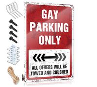 Panneaux en métal sarcastique - Panneaux en métal sarcastique - Gay Parking Only - Panneaux de bar en métal pour homme (taille : 30 x 40 cm)
